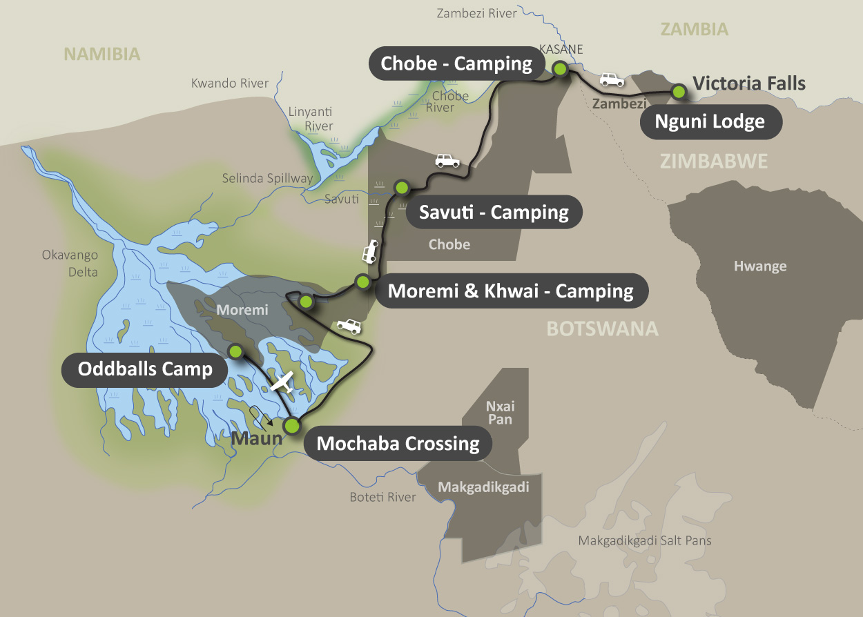 Map of the Buffalo Safari